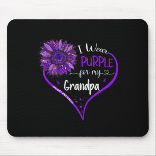 I Wear Purple For My Grandpa Epilepsy Awareness Su Mouse Pad