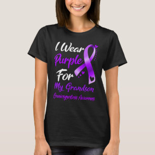 I Wear Purple For MY GRANDSON Craniosynostosis Awa T-Shirt