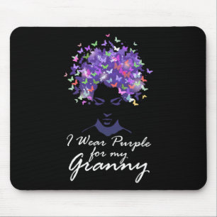 I Wear Purple For My Granny Support Heimerheimer A Mouse Pad