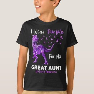 I Wear Purple For My Great Aunt Epilepsy Awareness T-Shirt