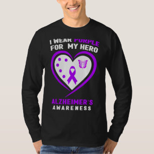 I Wear Purple For My Hero Alzheimeru2019s Awarenes T-Shirt
