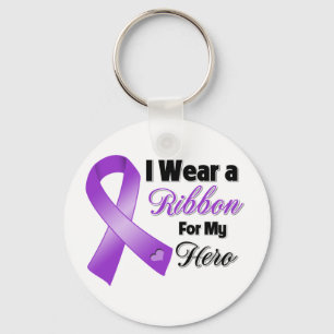 I Wear Purple For My Hero Key Ring