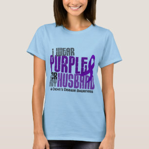 I Wear Purple For My Husband 6 Crohn’s Disease T-Shirt
