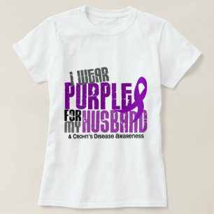 I Wear Purple For My Husband 6 Crohn’s Disease T-Shirt
