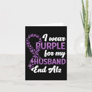 I Wear Purple For My Husbynd End Heimer Heimerheim Card