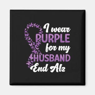 I Wear Purple For My Husnd End Heimer Heimerheimer Magnet