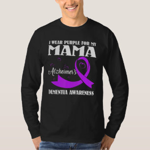 I Wear Purple For My Mom Alzheimer's Dementia Awar T-Shirt