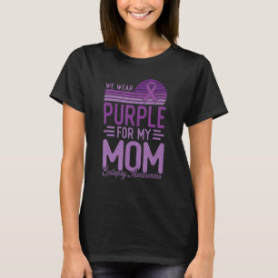 I Wear Purple For My Mom Epilepsy Awareness Retro T-Shirt