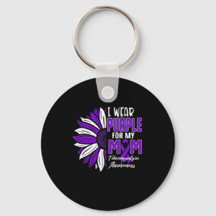 I Wear Purple For My Mom Fibromyalgia Awareness Ri Key Ring