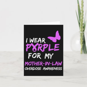 I Wear Purple For My Mother-in-law Overdose Awaren Card