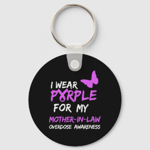 I Wear Purple For My Mother-in-law Overdose Awaren Key Ring