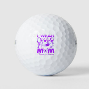 I Wear Purple For My Mum Alzheimer's Awareness Golf Balls