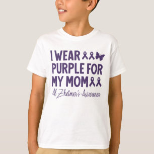 I Wear Purple For My Mum Alzheimer's Awareness T-Shirt
