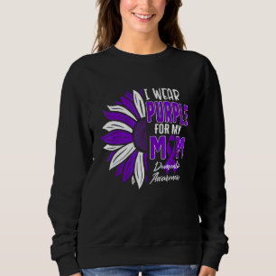 I Wear Purple For My Mum Dementia Awareness Ribbon Sweatshirt