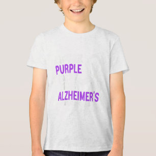 I Wear Purple For My Mum Dementia Heimers Awarenes Tri-Blend Shirt