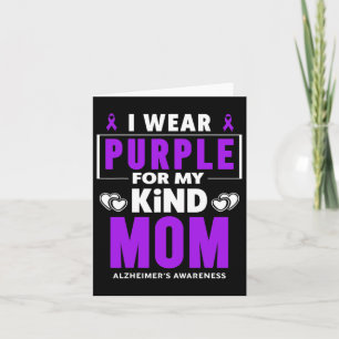 I Wear Purple For My Mum Heimerheimer Awareness Card