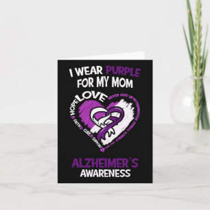 I Wear Purple For My Mum - Heimerheimer's Awarenes Card