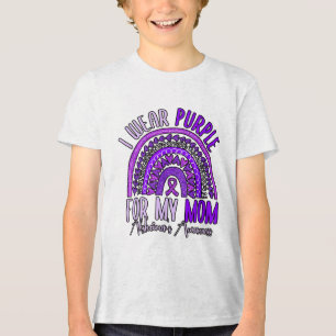 I Wear Purple For My Mum Heimers _4 Tri-Blend Shirt