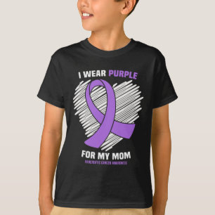 I Wear Purple For My Mum Pancreatic Cancer Awarene T-Shirt