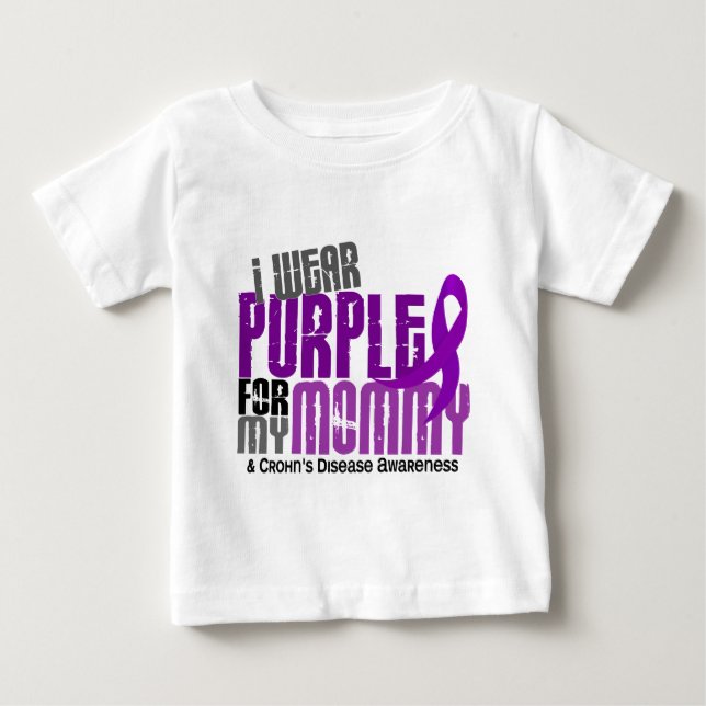 I Wear Purple For My Mummy 6 Crohn’s Disease Baby T-Shirt (Front)