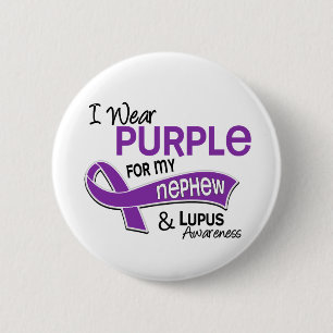 I Wear Purple For My Nephew 42 Lupus 6 Cm Round Badge