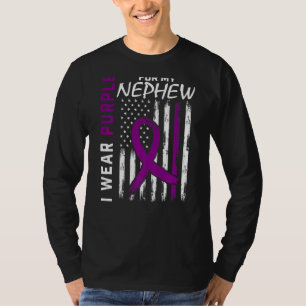 I Wear Purple For My Nephew Epilepsy Awareness Ame T-Shirt