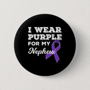I Wear Purple For My Nephew Epilepsy Awareness Day 6 Cm Round Badge