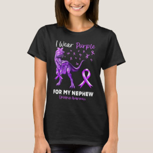 I Wear Purple For My Nephew Epilepsy Awareness Din T-Shirt
