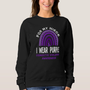I Wear Purple For My Niece Domestic Violence Aware Sweatshirt