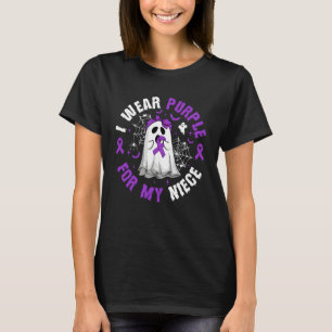I Wear Purple for My Niece Domestic Violence Awere T-Shirt