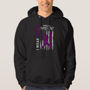 I Wear Purple For My Niece Epilepsy Awareness Amer Hoodie