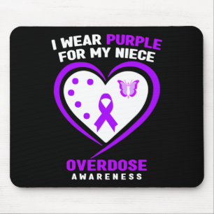 I Wear Purple For My Niece Overdose Awareness 1  Mouse Pad