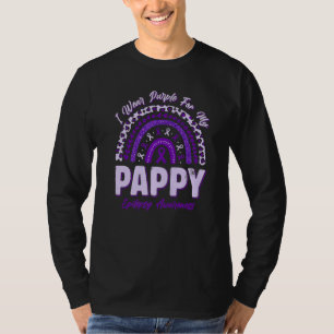 I Wear Purple For My Pappy Epilepsy Awareness Rain T-Shirt