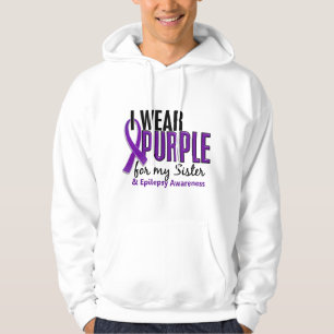 I Wear Purple For My Sister 10 Epilepsy Hoodie