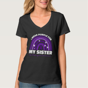 I Wear Purple For My Sister Epilepsy Awareness Mon T-Shirt