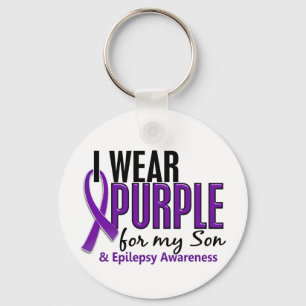 I Wear Purple For My Son 10 Epilepsy Key Ring