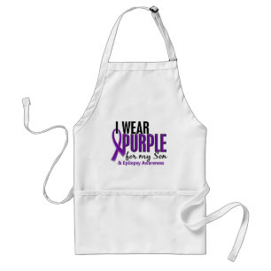 I Wear Purple For My Son 10 Epilepsy Standard Apron
