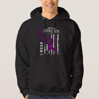 I Wear Purple For My Son Epilepsy Awareness Americ Hoodie