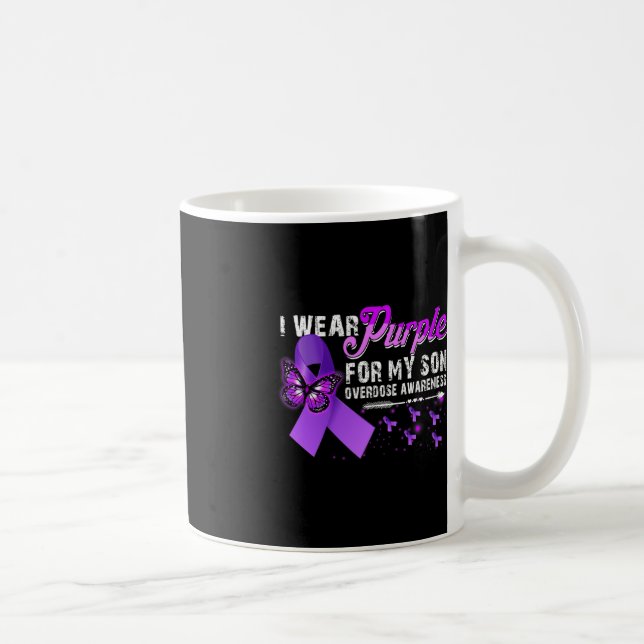 I Wear Purple For My Son Overdose Awareness 3 Coffee Mug (Right)
