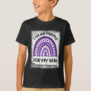 I Wear Purple For My Son Overdose Awareness Retro T-Shirt