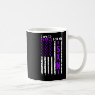I Wear Purple For My Son Pancreatic Cancer Usa Fla Coffee Mug