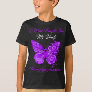 I Wear Purple For My Uncle Fibromyalgia Warrior 1 T-Shirt