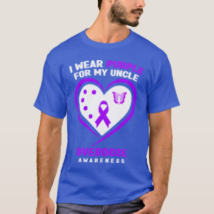 I Wear Purple For My Uncle Overdose Awareness Long T-Shirt