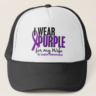I Wear Purple For My Wife 10 Lupus Trucker Hat
