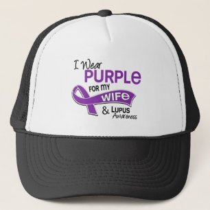 I Wear Purple For My Wife 42 Lupus Trucker Hat