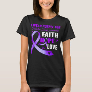I Wear Purple For PEDIATRIC STROKE AWARENESS Faith T-Shirt