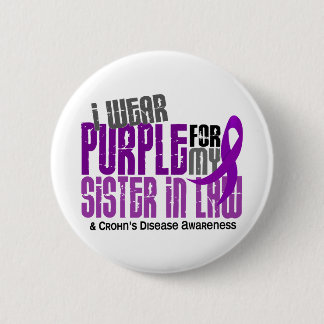 I Wear Purple For Sister-In-Law 6 Crohn’s Disease Cm Round Badge
