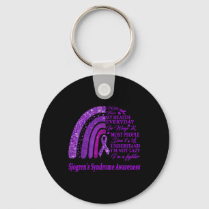 I Wear Purple For Sjogren's Syndrome Awareness War Key Ring