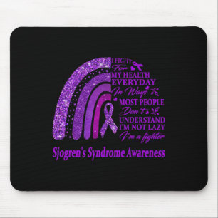 I Wear Purple For Sjogren's Syndrome Awareness War Mouse Pad