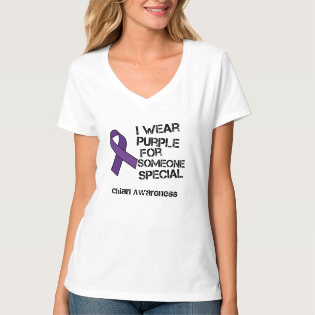 I Wear Purple for Someone Special Chiari Awareness T-Shirt (Front)